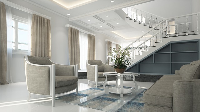 A clean and well lit living room